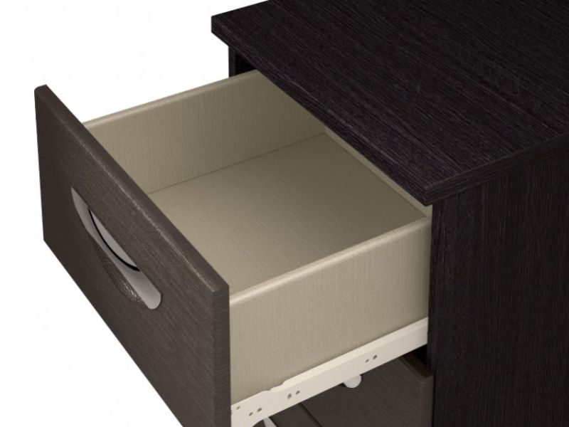 KT Moda Graphite And Black 3 Drawer Narrow Chest