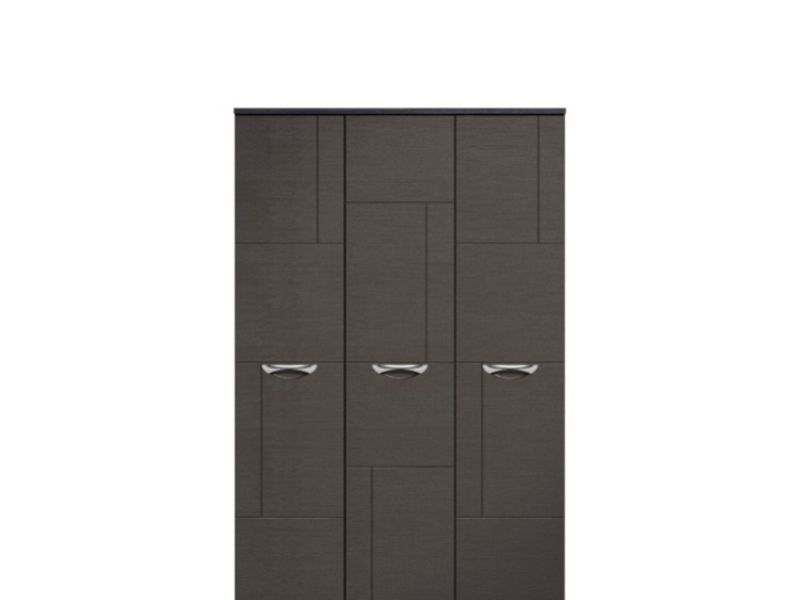 KT Moda Graphite And Black 3 Door Wardrobe