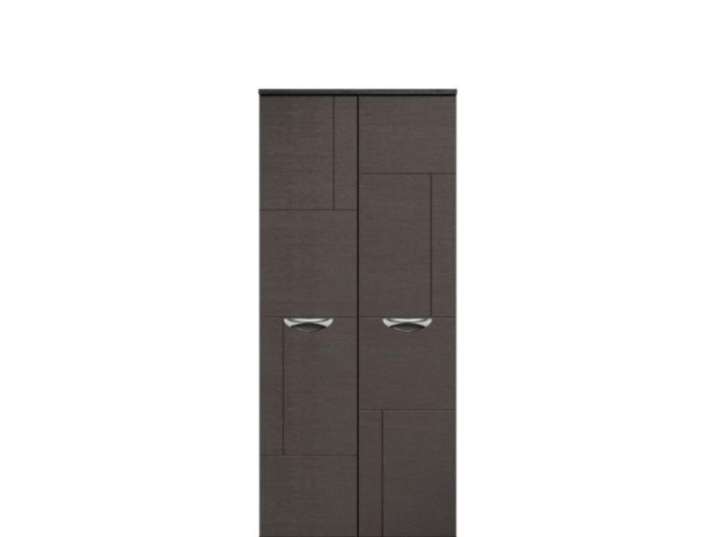 KT Moda Graphite And Black 2 Door Wardrobe