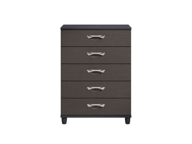 KT Moda Graphite And Black 5 Drawer Chest