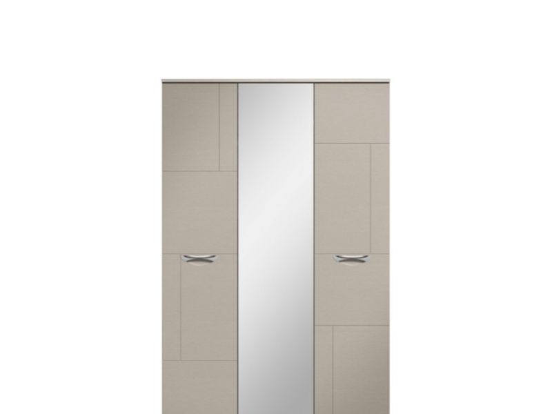 KT Moda Cashmere And Elm 3 Door Mirrored Wardrobe