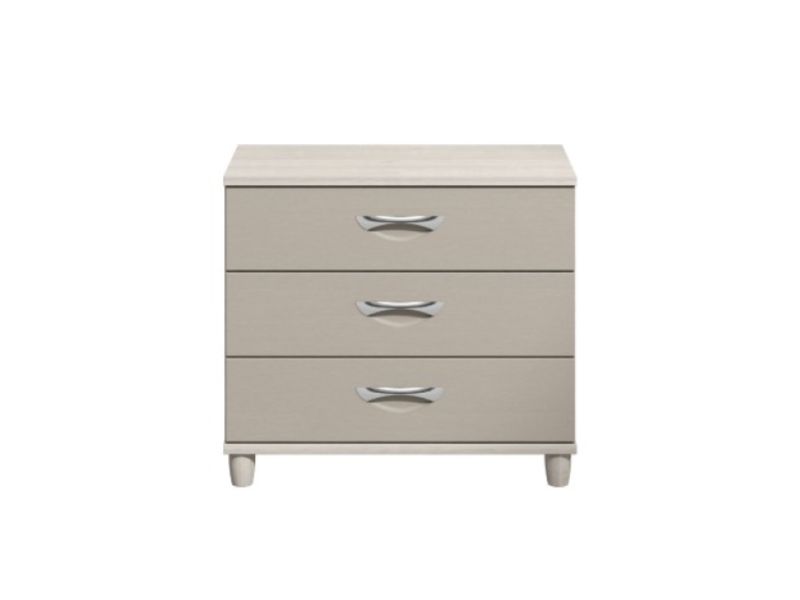 KT Moda Cashmere And Elm 3 Drawer Large Chest