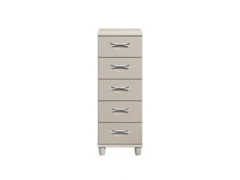 KT Moda Cashmere And Elm Narrow 5 Drawer Chest