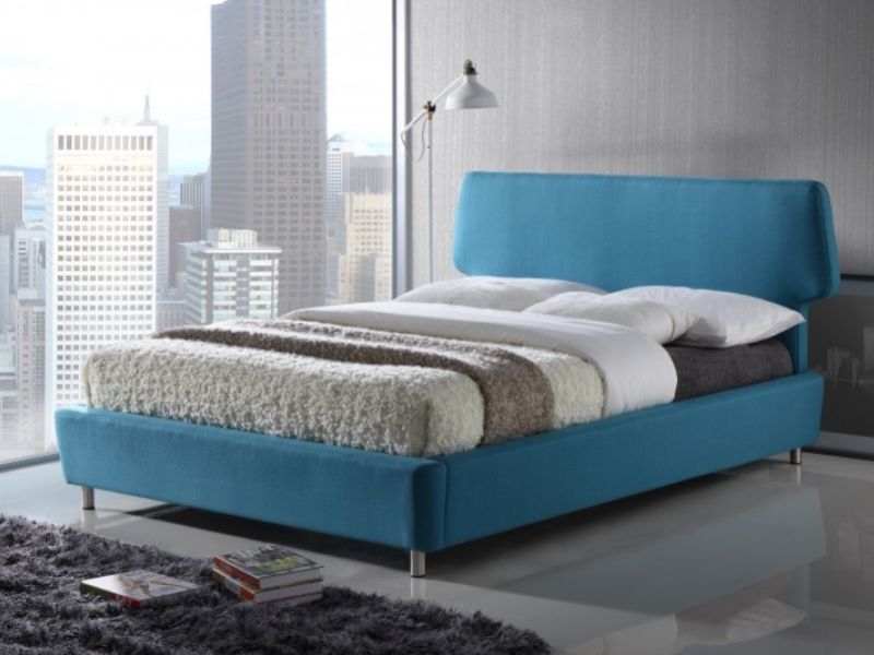 Time Living Sienna 5ft Kingsize Blue Fabric Bed Frame