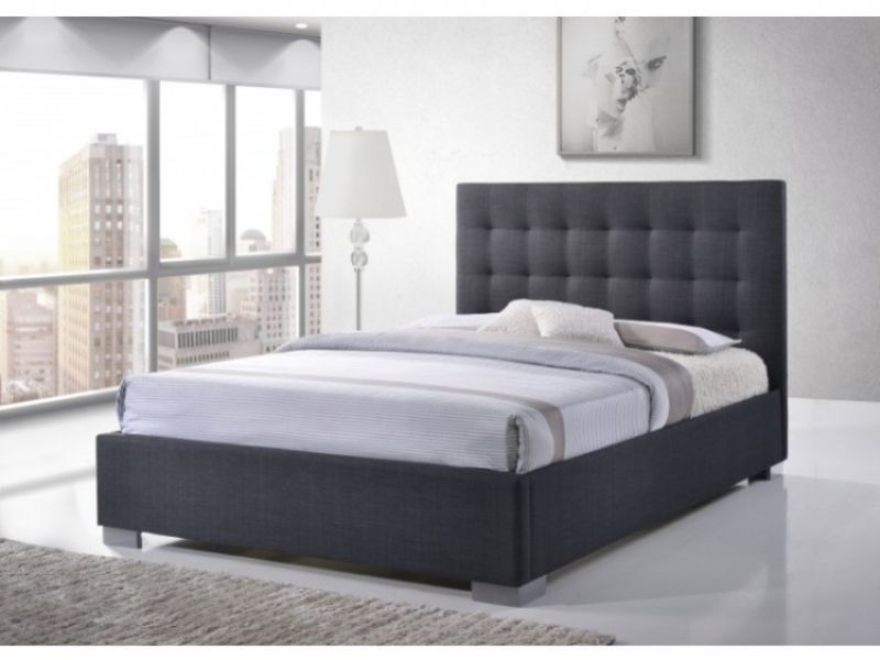 Time Living Nevada 5ft Kingsize Grey Fabric Bed Frame