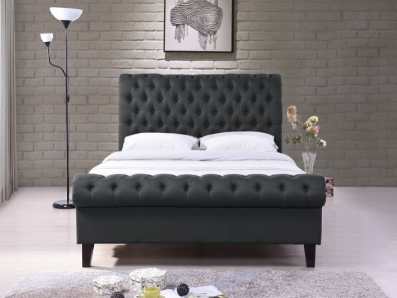 Time Living Richmond 4ft6 Double Grey Fabric Bed Frame