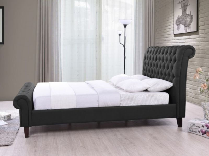 Time Living Richmond 4ft6 Double Grey Fabric Bed Frame