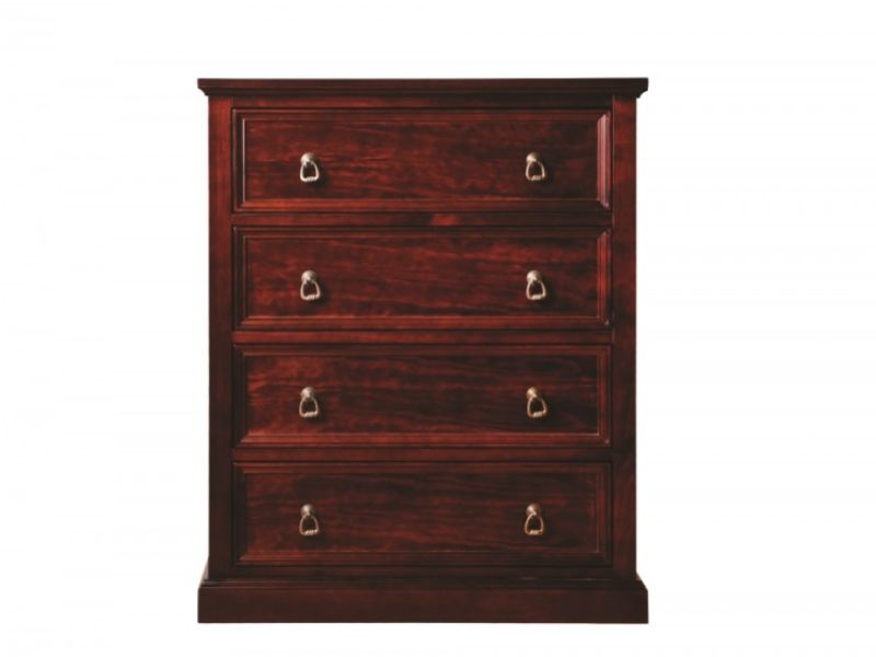Sweet Dreams Wagner 4 Drawer Wooden Chest of Drawers in Mahogany