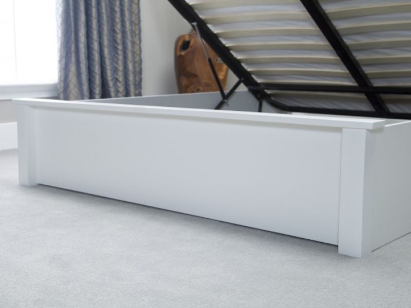 Emporia Freya 4ft6 Double White Wooden Ottoman Bed