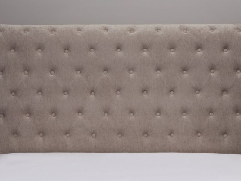 Emporia Oxford 4ft6 Double Stone Fabric Ottoman Bed