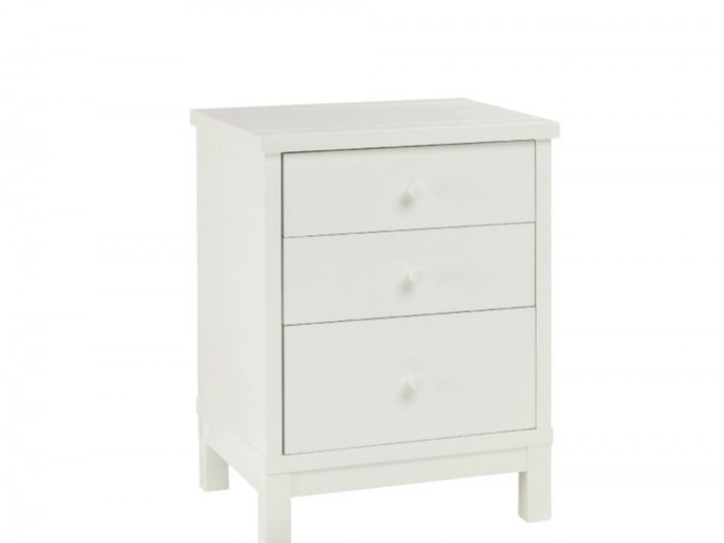 Bentley Designs Atlanta White 3 Drawer Nightstand