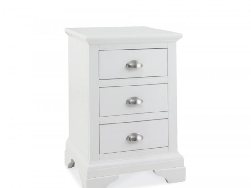 Bentley Designs Hampstead White 3 Drawer Nightstand