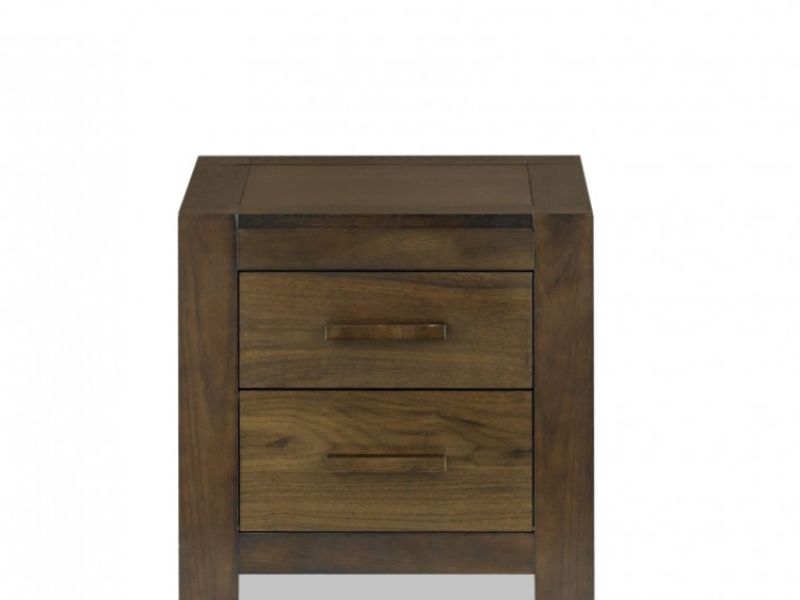 Bentley Designs Lyon Walnut 2 Drawer Nightstand