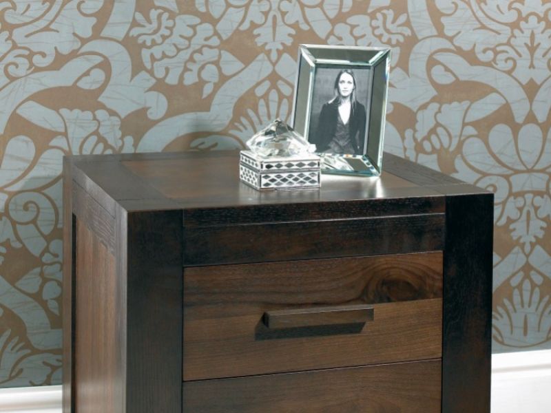 Bentley Designs Lyon Walnut 2 Drawer Nightstand