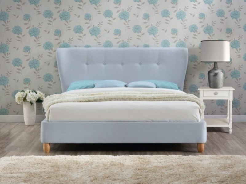 Birlea Kensington 4ft6 Double Sky Blue Fabric Bed Frame