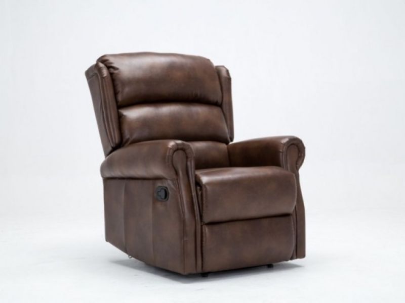 Birlea Manhattan Brown Faux Leather Recliner Chair