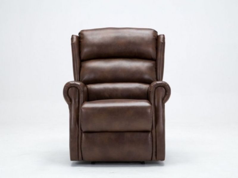 Birlea Manhattan Brown Faux Leather Recliner Chair