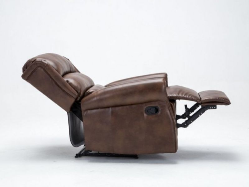 Birlea Manhattan Brown Faux Leather Recliner Chair