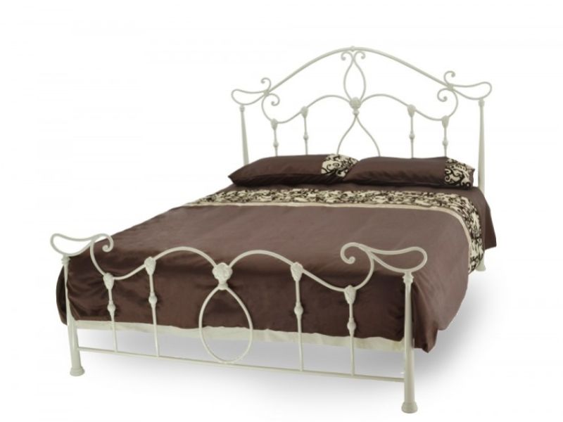 Metal Beds Eros 5ft Kingsize Ivory Metal Bed Frame