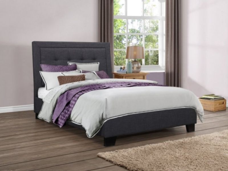 Birlea Hamilton 4ft6 Double Charcoal Fabric Bed Frame