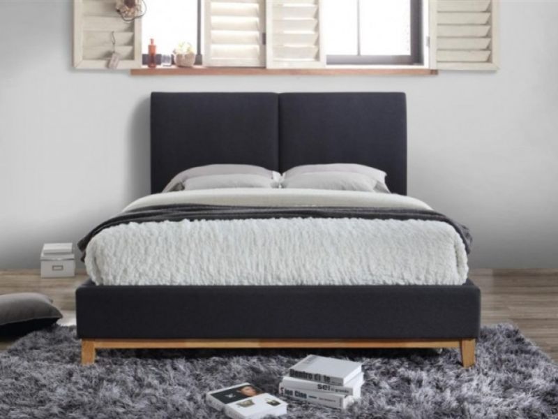 Birlea Helsinki 4ft6 Double Grey Fabric Bed Frame