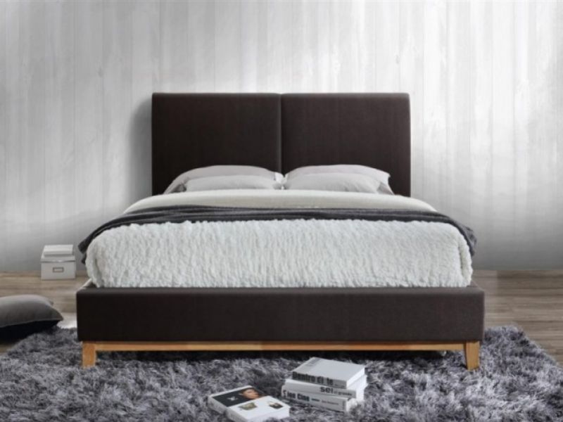 Birlea Helsinki 4ft6 Double Brown Faux Leather Bed Frame