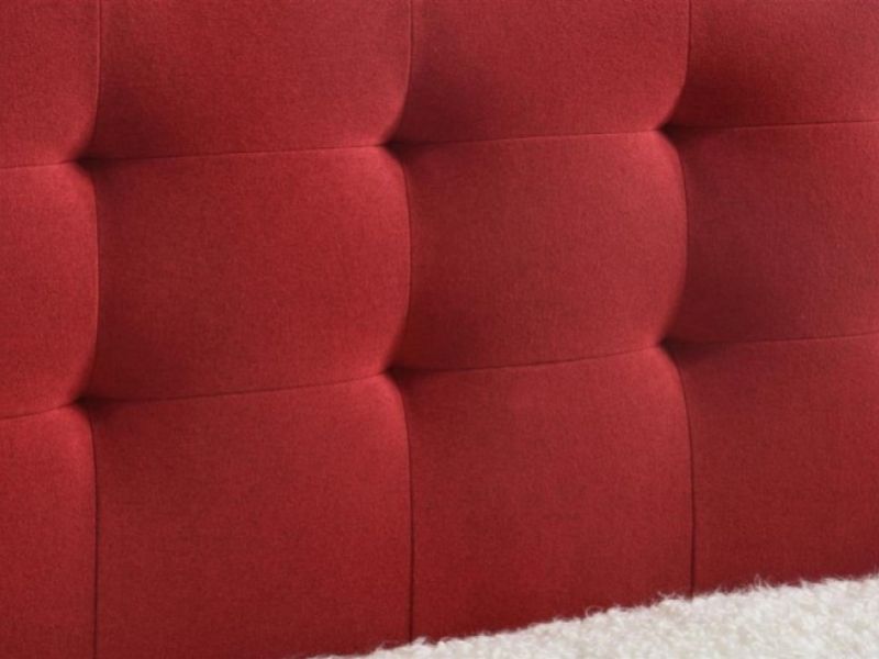 Birlea Stockholm 5ft Kingsize Red Fabric Bed Frame