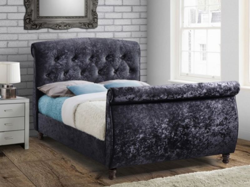 Birlea Toulouse 5ft Kingsize Black Fabric Bed Frame