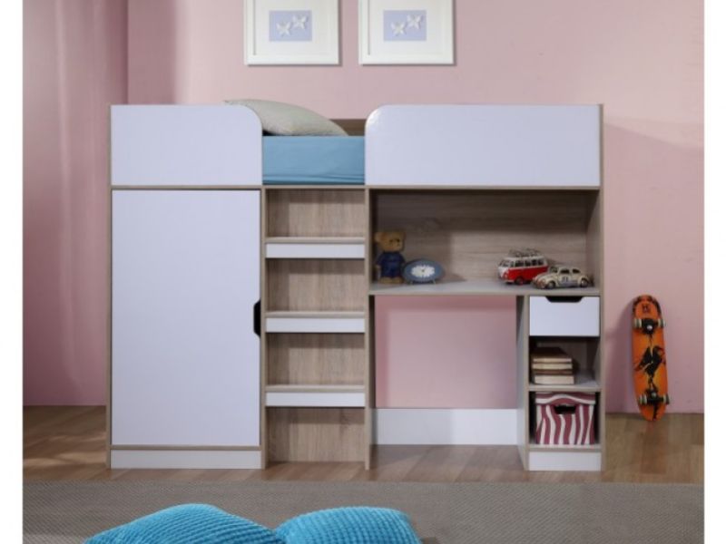 Birlea Paddington High Sleeper Bed White And Oak