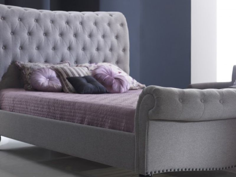 Limelight Larrisa 6ft Super Kingsize Grey Marl Fabric Bed Frame