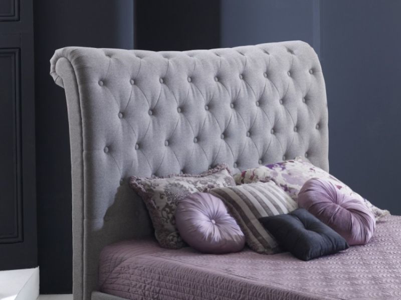 Limelight Larrisa 5ft Kingsize Grey Marl Fabric Bed Frame