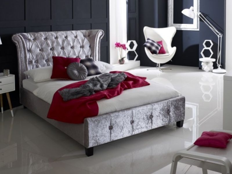 Limelight Epsilon 4ft6 Double Crushed Ice Velvet Fabric Bed Frame