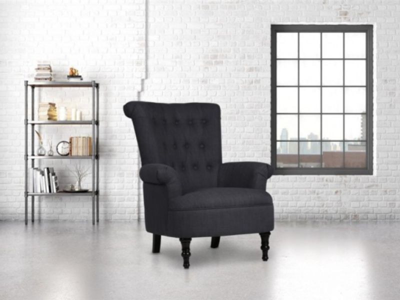 Birlea Edinburgh Armchair In Steel Fabric