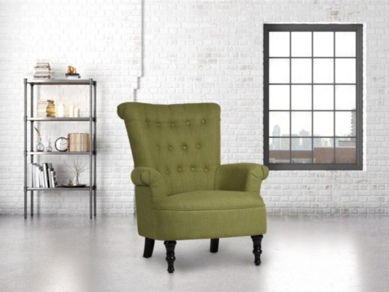 Birlea Edinburgh Armchair In Olive Fabric