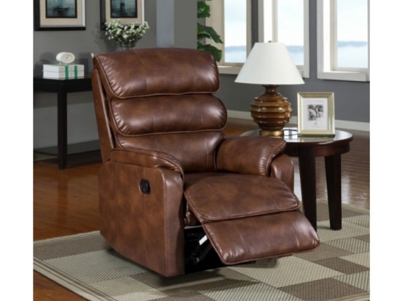 Birlea Brisbane Bronze Brown Faux Leather Recliner Chair