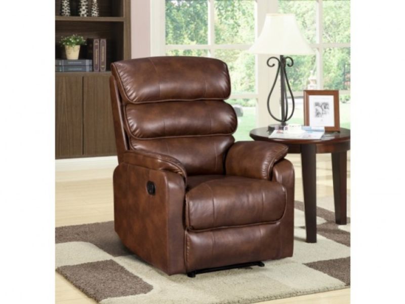 Birlea Brisbane Bronze Brown Faux Leather Recliner Chair