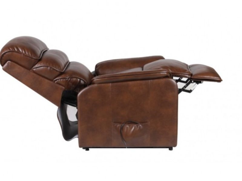 Birlea Brisbane Bronze Brown Faux Leather Rise And Recline Chair
