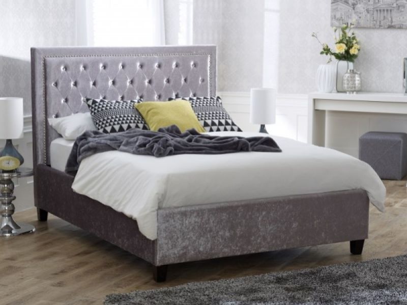 Limelight Rhea 4ft6 Double Crushed Ice Velvet Fabric Bed Frame