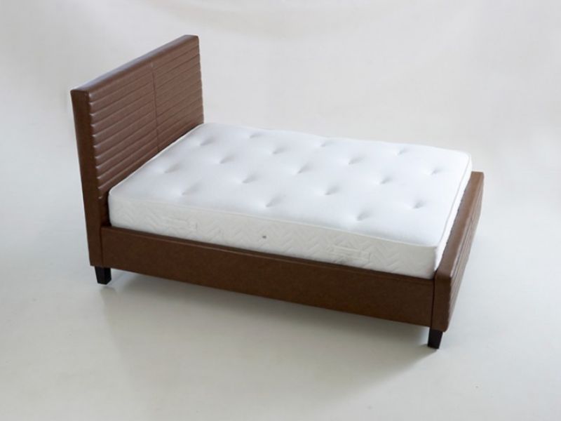 Limelight Himalia Tan 6ft Super Kingsize Bonded Leather Bed Frame