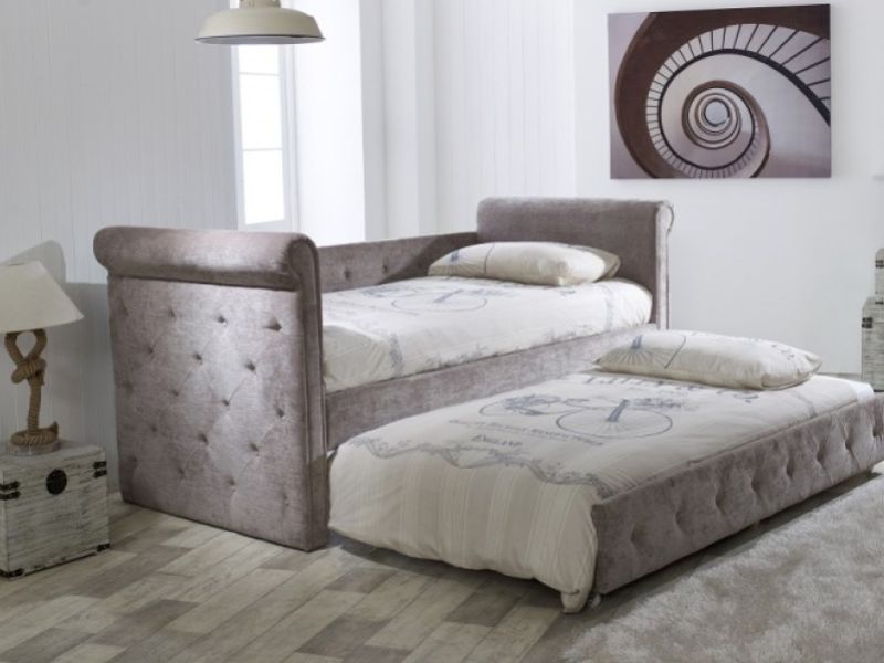 Limelight Zodiac Day Bed and Trundle Guest Bed in Mink Fabric