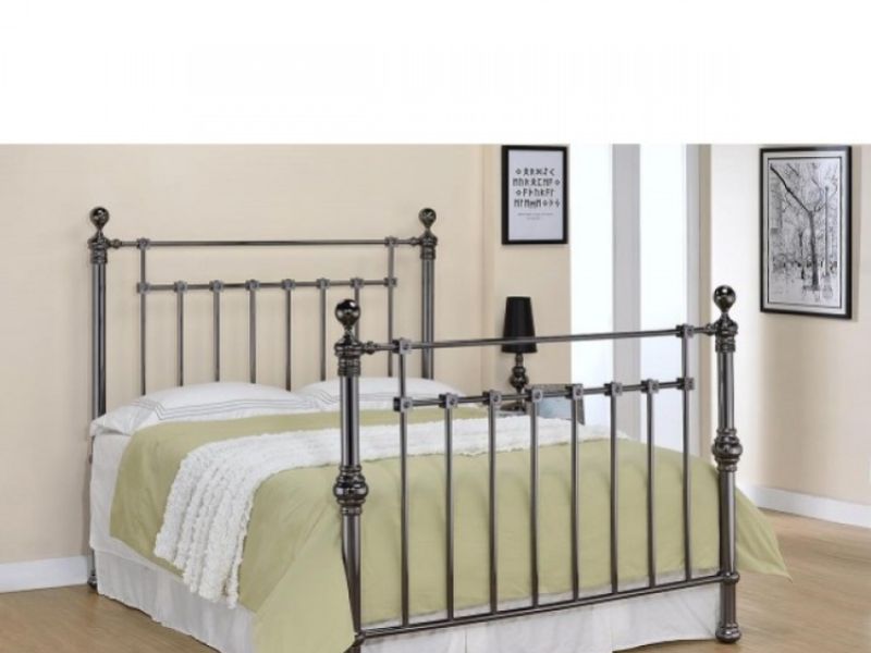 Sleep Design York 5ft Kingsize Black Nickel Metal Bed Frame