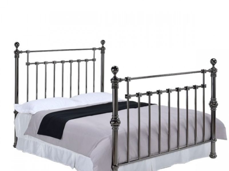 Sleep Design York 5ft Kingsize Black Nickel Metal Bed Frame