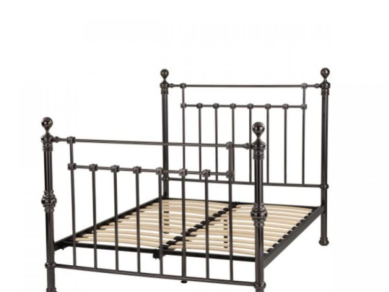 Sleep Design York 5ft Kingsize Black Nickel Metal Bed Frame