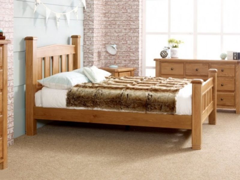 Birlea Woodstock 4ft6 Double Oak Wooden Bed Frame