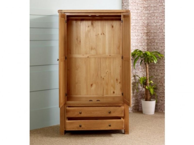 Birlea Woodstock 2 Door 2 Drawer Oak Wardrobe