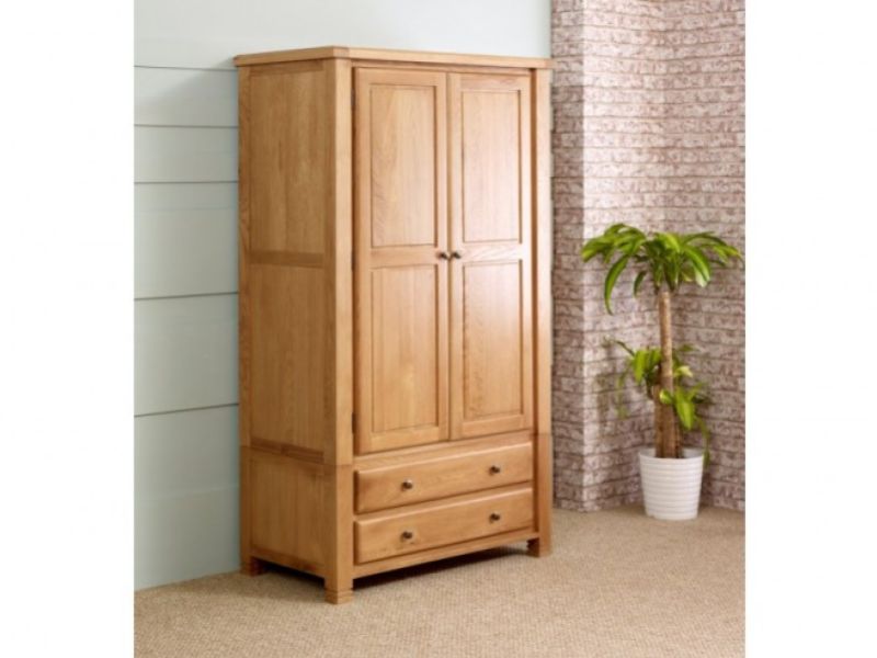 Birlea Woodstock 2 Door 2 Drawer Oak Wardrobe