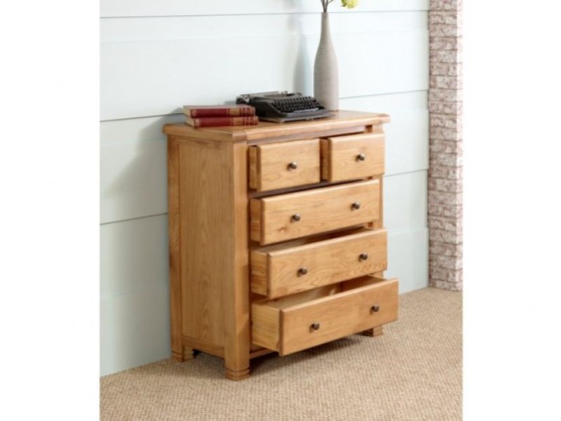 Birlea Woodstock 3 Plus 2 Drawer Oak Chest