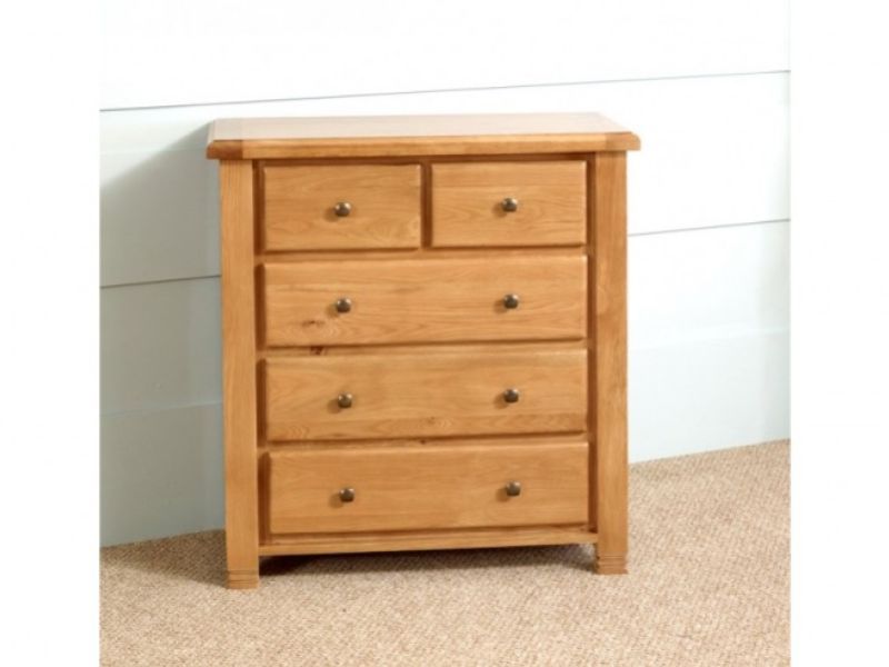 Birlea Woodstock 3 Plus 2 Drawer Oak Chest