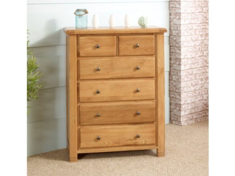 Birlea Woodstock 4 Plus 2 Drawer Oak Chest