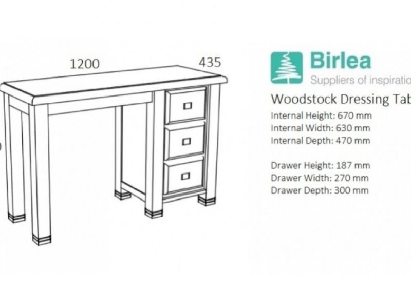 Birlea Woodstock Oak Dressing Table